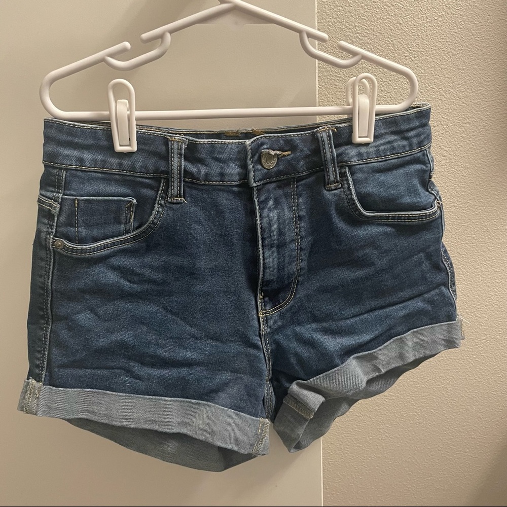 Zara Dark Blue Denim Shorts — Women